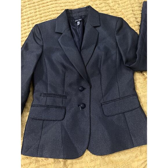 Women’s black metallic blazer, dress jacket Nine West Size 4 Small - Picture 3 of 14